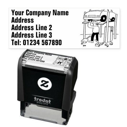 Reparatur und Wartung von Fahrzeugen Permastempel