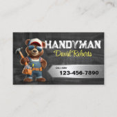 Reparatur und Wartung von Handyman Bear House Visitenkarte (Vorderseite)