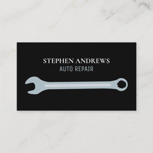 Reparatur von Auto Beruflicher Automobil-Mechanik Visitenkarte (Vorderseite)