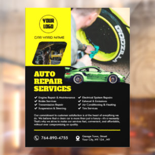 Reparatur von Auto Fensteraufkleber