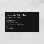 Reparatur von Auto-Glas Visitenkarte (Rückseite)