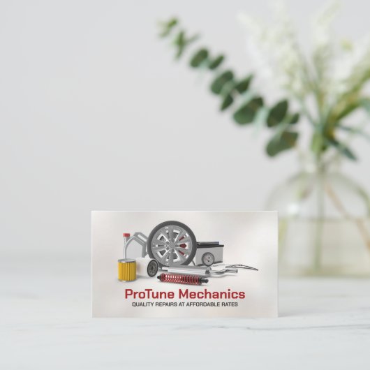 Reparatur von Auto - Mechanische Visitenkarte (Stehend Vorderseite)