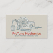 Reparatur von Auto - Mechanische Visitenkarte (Vorderseite)