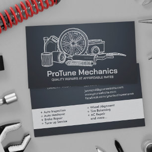 Reparatur von Auto - Mechanische Visitenkarte