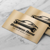 Reparatur von Auto Moderne Goldene Automotive Mech Visitenkarte
