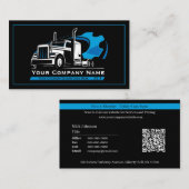 Reparatur von beruflichen LKW-Abschleppanlagen Visitenkarte (Vorne/Hinten)