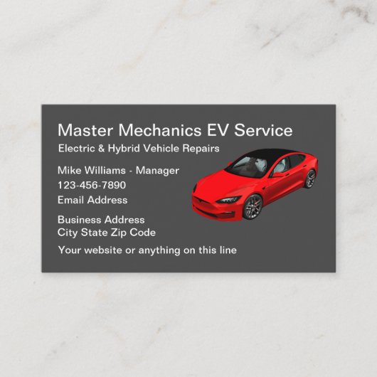Reparatur von Elektrofahrzeugen Visitenkarte (Vorderseite)