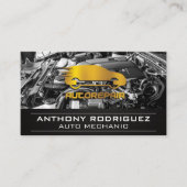 Reparatur von Gold-Auto | Motor Bay Visitenkarte (Vorderseite)
