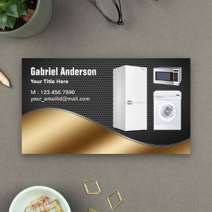 Reparatur von Haushaltsgeräten Black Mesh Gold Visitenkarte