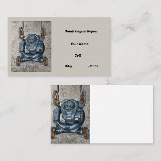 Reparatur von kleinen Motoren Visitenkarte (Vorne/Hinten)