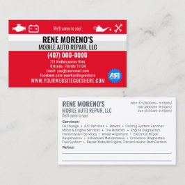 Reparatur von Kraftfahrzeugen 2-seitig Visitenkarte