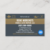 Reparatur von Kraftfahrzeugen 2-seitig Visitenkarte (Vorderseite)