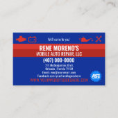 Reparatur von Kraftfahrzeugen 2-seitig Visitenkarte (Vorderseite)