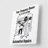 Reparatur von Kraftfahrzeugen Quadratische Wanduhr (Winkel)