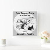 Reparatur von Kraftfahrzeugen Quadratische Wanduhr (Zuhause)