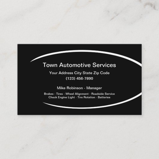 Reparatur von Kraftfahrzeugen Visitenkarte (Vorderseite)