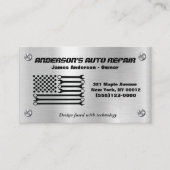 Reparatur von Metallwerkzeugen für amerikanische F Visitenkarte (Vorderseite)