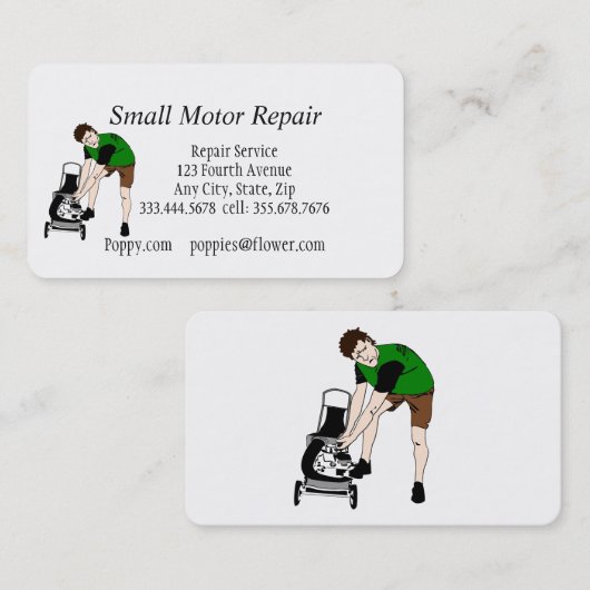 Reparatur von Motor-PCs für kleine Unternehmen Visitenkarte (Vorne/Hinten)