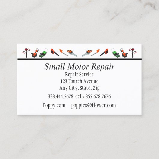 Reparatur von Motor-PCs für kleine Unternehmen Visitenkarte (Vorderseite)