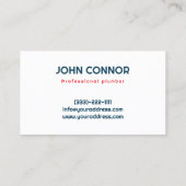 Reparatur von Notstandspolzen Visitenkarte (Rückseite)