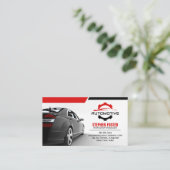 Reparatur von roten Kraftfahrzeugen Teile von Auto Visitenkarte (Stehend Vorderseite)