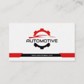 Reparatur von roten Kraftfahrzeugen Teile von Auto Visitenkarte (Rückseite)