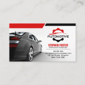 Reparatur von roten Kraftfahrzeugen Teile von Auto Visitenkarte (Vorderseite)