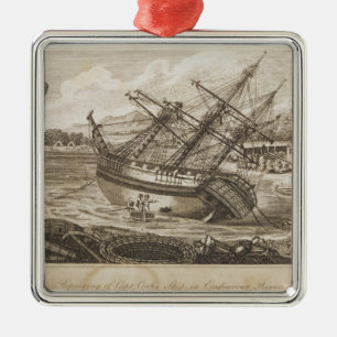Reparatur von Schiff Kapitäns Cooks Silbernes Ornament