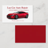 Reparatur von Sportwagen Design Auto Mechanik Visitenkarte (Vorne/Hinten)