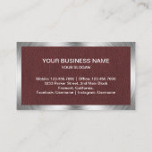 Reparatur von Zuhause-Geräten aus Braunleder Visitenkarte (Rückseite)