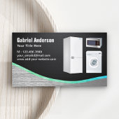 Reparatur von Zuhause-Geräten aus schwarzem Stahl Visitenkarte