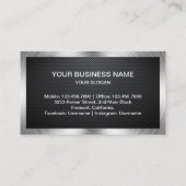 Reparatur von Zuhause-Geräten aus schwarzem Stahl Visitenkarte (Rückseite)