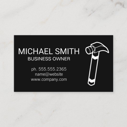 Reparatur von Zuhause-Services | Hammer Visitenkarte (Vorderseite)