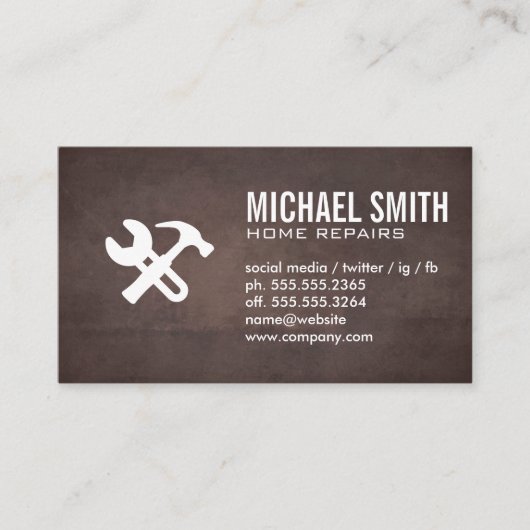 Reparatur von Zuhause-Services | Hintergrund der b Visitenkarte (Vorderseite)