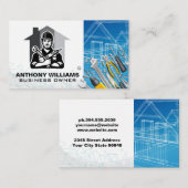 Reparatur | Zimmereinrichtung | Blueprints Visitenkarte (Vorne/Hinten)