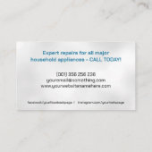 Reparaturdienste für Geräte Visitenkarte (Rückseite)