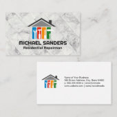 Reparaturdienste | Handwerkzeug-Symbole Visitenkarte (Vorne/Hinten)