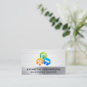 Reparaturdienstleistungen | Holz Metallic Visitenkarte (Stehend Vorderseite)