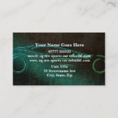 Reparaturen an Auto, aquamariner Ledereffekt, Logo Visitenkarte (Rückseite)