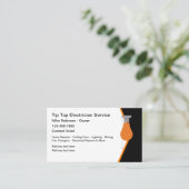 Reparaturen an elektrischen Zuhause mit cooler Ele Visitenkarte (Stehend Vorderseite)