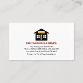 Reparaturen der roten nasslackierten Zuhause Visitenkarte (Rückseite)