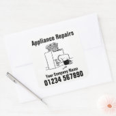 Reparaturen von Haushaltsgeräten Quadratischer Aufkleber (Umschlag)