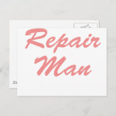 Reparaturmann Postkarte (Vorne/Hinten)