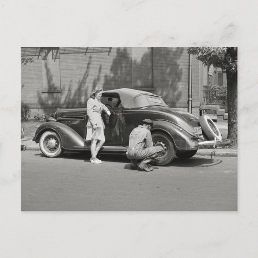 Reparaturservice für Auto, 1942 Postkarte (Vorderseite)