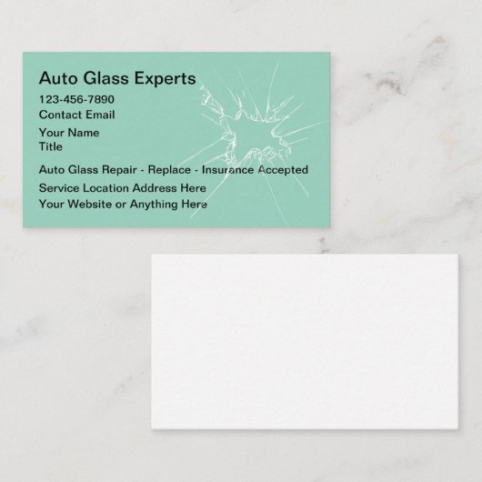 Reparaturservice für Auto-Glasfaser Visitenkarte (Vorne/Hinten)