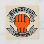 Reparaturservice für Auto Quadratische Visitenkarte (Vorderseite)