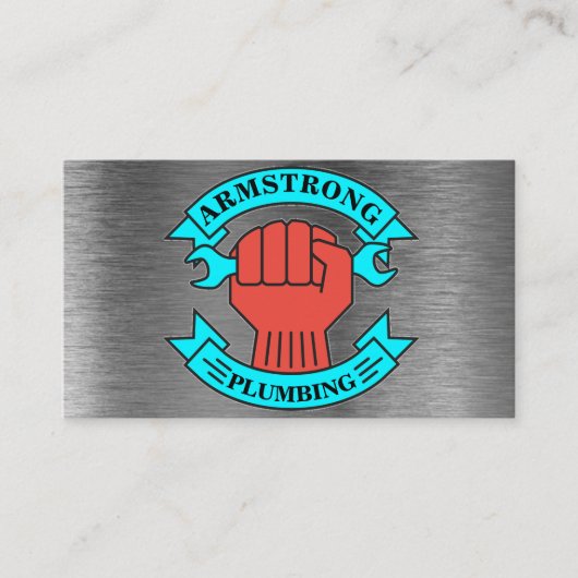 Reparaturservice für die Planung von Chrome-Metall Visitenkarte (Vorderseite)