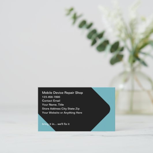 Reparaturservice für fehlerhafte Mobilgeräte Visitenkarte (Stehend Vorderseite)