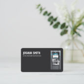 Reparaturservice für Geldautomaten Visitenkarte (Stehend Vorderseite)