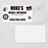 Reparaturservice für mechanisches mobiles Auto Visitenkarte (Vorne/Hinten)